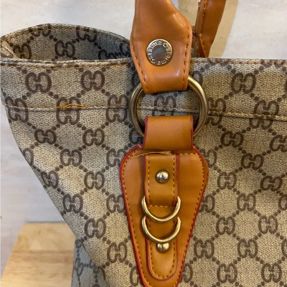 Elegant Brown and Tan Tote Bag - Picture 6 of 14